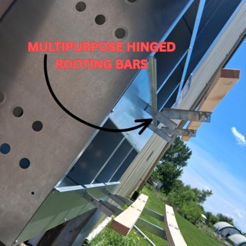 Brower 2-Tier 6-Hole Galvanized Steel Chicken Nesting Box, 30 to 40 Hen Capacity – Outdoor Poultry Laying Station with Hinged Folding Perches, Ventilated Design & Slanted Roof – Made in the USA - size: 37.0"L x 33.0"W x 24.5"H
