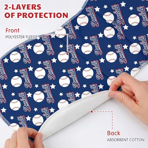 SmoothNovelty 5 Pack Baseball Baby Burp Cloths Soft Absorbent Burping Rags for Newborns 19"x9" Spit up Cloths for Boy Girl Newborn Baby Shower Registry Gifts Set Nursery Decor - style: Baseball