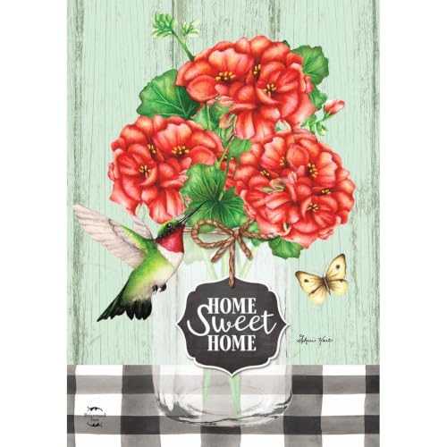 Briarwood Lane Home Sweet Home Geraniums Summer House Flag - color: Geraniums