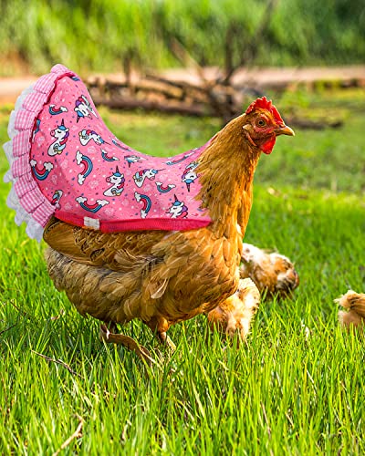 6pcs Chicken Saddle for Hens，Waterproof Chicken Saddle | Chicken Apron for hen Wing Back Protector with Elastic Straps, Print Feather Protective Chickens Vest Jacket - color: Chicken Saddle Hen 6pcs(B)