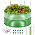 Garden Netting Kit for Raised Beds, 2.3 x 2.3 FT Fine Mesh Plant Cover with Support Stakes & 8 Clips, Wind-Resistant Insect Bird Barrier for Seedlings, Vegetables, Fruits & Patio Planters - size: 2.3×2.3 FT-Round Shape