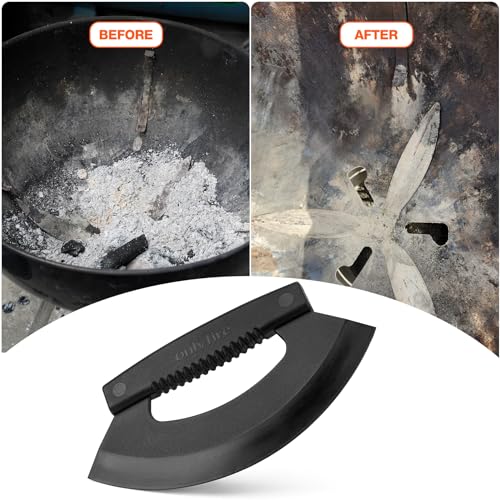 onlyfire Kettle Grill Scraper, BBQ Grill Blade Cleaning Tool | For Weber Kettle, Weber WSM Cooker, Kamado Charcoal Grills Like Big Green Egg, Kamado Joe, Safe for Porcelain Coating