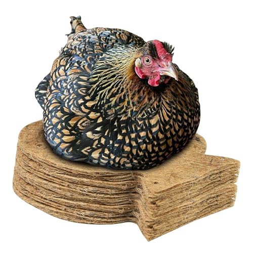 Chicken Nesting Pads, Chick Nest Box Liners, Natural Jute Fiber Chicken Nest Box Bedding, Ideal for Hens to Lay Eggs (10Pcs)