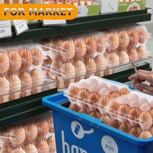 120 Pack Plastic Egg Cartons Cheap Bulk 12 Count, Clear Egg Trays 3x4 Grids | Bulk Egg Carton Fits Small to M Chicken Eggs, Reusable Egg Holder/Container for Family, Chicken Farm and Markets - size: 120P3×4