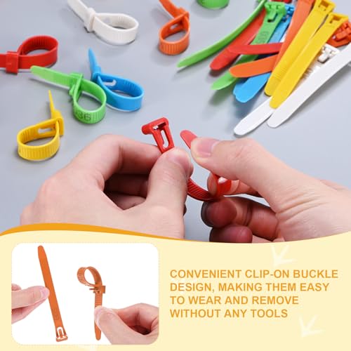M METERXITY 100-Pack Adjustable Chicken Leg Bands, 10-28 mm Plastic Poultry Identification Chicken Leg Rings for Turkey/Duck/Goose/Chicks, Colorful Numbered Foot Clip on Tags [Orange] - color: Orange