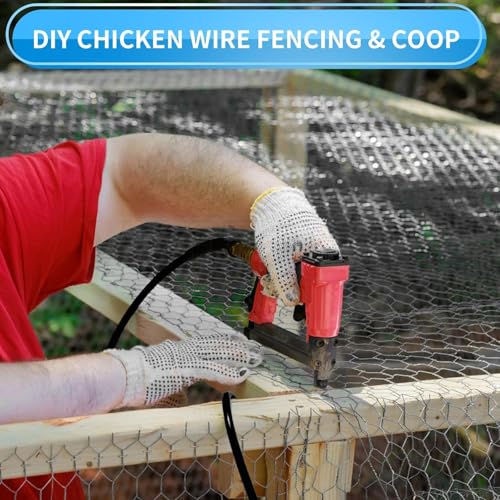 1/2 Inch Black Wire Mesh Roll - 24'' x 50' Chicken Wire Fence, 20 Gauge Hardware Cloth Poultry Netting for Garden/Animal Barrier/Rabbit/Floral/Chicken Coop/DIY Projects - size: 1/2inch-24inch×50ft