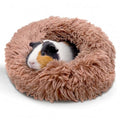 Paw Inspired Furr-O Burrowing Pet Bed Enrichment, Removable Base, Beige | Cozy Carrier Toy, Zip-On Spandex and Fleece Bottoms, Hideout Cage Accessories for Guinea Pigs, Hamsters, Small Pets, Animals - color: Tan