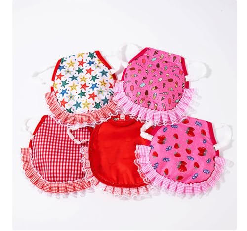 Chicken Saddles for Hens Waterproof Printed Chicken Aprons with Elastic Straps Feather Protective Vest Jackets Clothes for Poultry Back Feather Protection, 6 Pcs, 23x23cm/9x9in, Mixed Colors Random
