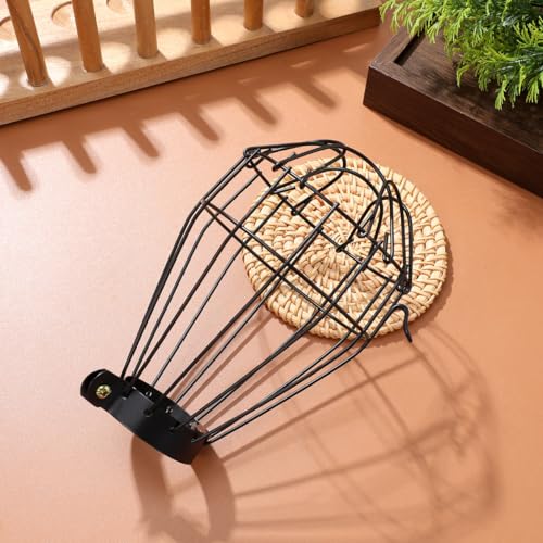 Gatuida Heating Lamp Protective Cover, Iron Anti-scald Lamp Shade for Pet Reptile Cages, Black Mesh Guard, 5. 7 X 3. 46 Inch