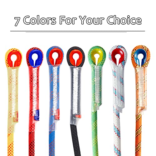 Indoor Outdoor Climbing Rope, 10/12/14mm (32FT/49FT/65FT/98FT) Static Rock Climbing Rope for Escape Rope, Ice Climbing Equipment, Fire Safety Rescue Rope, with Non Slip Gloves - color: Blue, size: 10mm/49ft