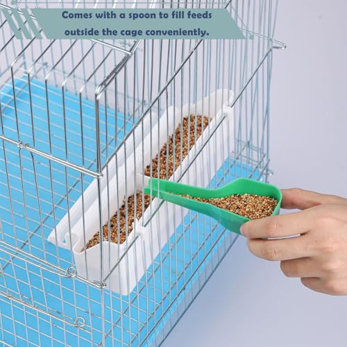 IBWell 4 Pack Bird Feeder for Cage Bird Food Bowl Parakeet Feeder Bird Water Parrot Feeder