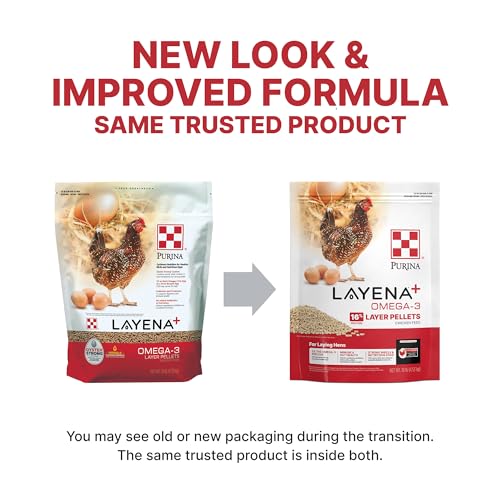 Purina® Layena®+ Omega-3 Chicken Feed Pellets, 10 Pound Bag - size: 10 Pound (Pack of 1)