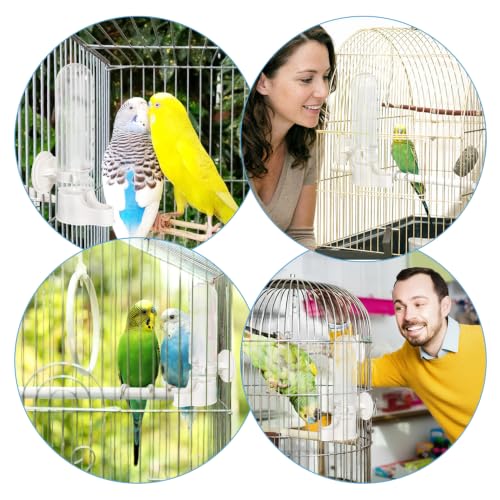 Automatic Pet Bird Water Feeder, Bird Water Dispenser for Cage, Bird Cage Suspended Automatic Water Dispenser, Bird Feeders for Parakeet Budgie Cockatiel Lovebirds Canary Finch (150ml) - size: 150ml