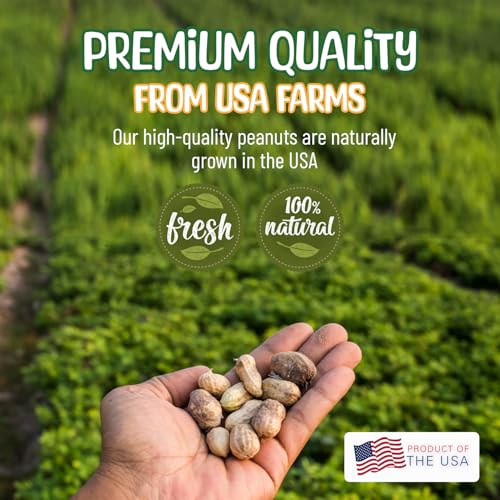 Sneaky Mango Raw Peanuts in Shell - 2 Pounds – All-Natural Food for Squirrels, Deer, Birds, and Other Wildlife Animals – Grown in The USA for Healthy Nutrition