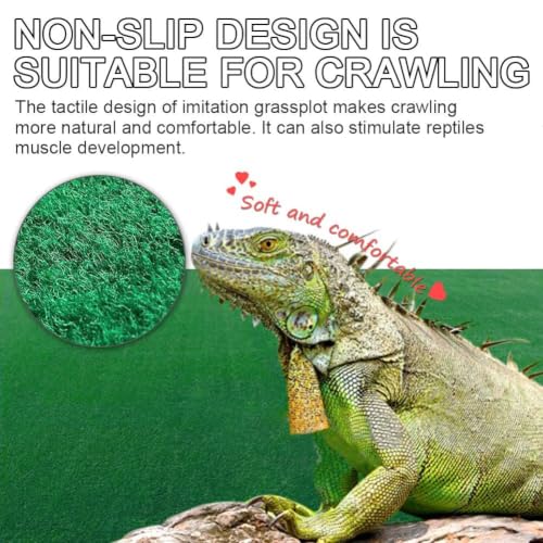 Hamiledyi Reptile Carpet 39 x 20 Inch Terrarium Bedding Substrate Liner Reptile Mat Tank Accessories for Bearded Dragon Lizard Tortoise Leopard Gecko Snake