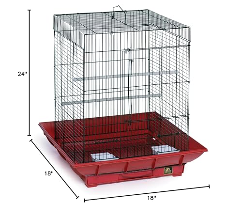 Prevue Hendryx SP850R/B Clean Life Cockatiel Cage, Red and Black - color: Red/Black