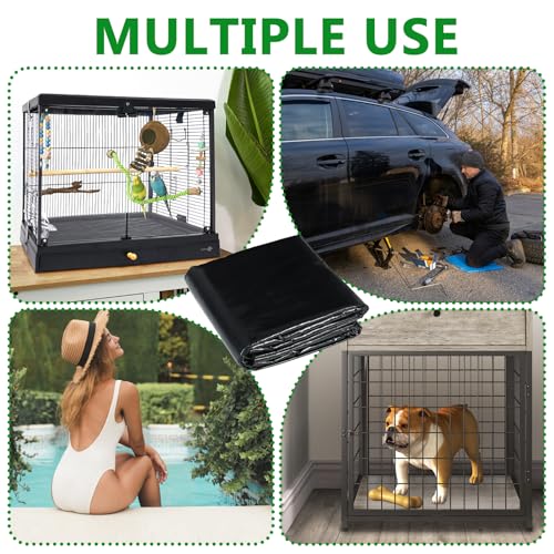 Large Bird Cage Mat, 35x47 Inch Under Pet Cage Mat for Bird Cages, Dog Crate Mat Liner, Reptile Aquariums, Waterproof Felt Liner with Non-Slip Backing for Kennel Training, Floor Protector - size: 35x47 Inch