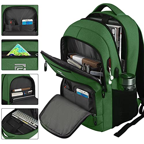 Laptop Backpack,Business Travel Anti Theft Slim College Backpack | Water Resistant Durable Computer Bag Gift for Women & Men Fits 15.6 Inch Laptop and Notebook - Green - color: Green, size: 15.6 Inch, style: Laptop