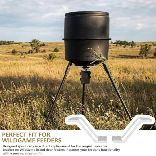 Replacement Compatible with WildGame Deer Feeder Brackets, Replacement Leg Brackets for WildGame Innovations Feeders, Easy Bolt-On Installation for Deer Feeder Stability Repair