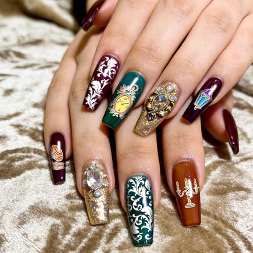 PH PandaHall 3pcs Vintage Furniture Nail Stamping Plates Clocks Gramophone Nail Art Templates Lighting Cameras Nails Image Stamp Floral Patterns Nails Art Stencils for Women DIY Manicures Salon - style: Vintage Furniture