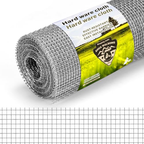 Hardware Cloth 16" x 20', 1/8" 27 Gauge Galvanized Wire Mesh Roll, Welded Metal Screen for Chicken Coops, Poultry Fencing, Animal Cages, Garden Barriers, DIY Craft Projects - size: 1/8" 27ga 16in x 20ft
