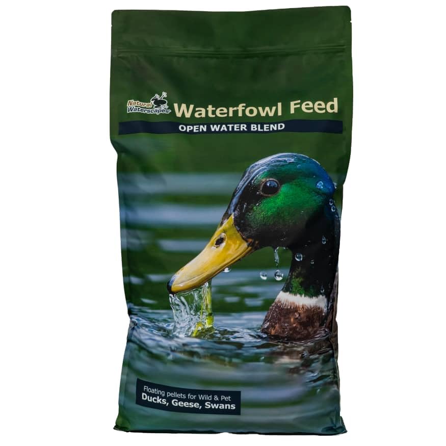 Natural Waterscapes Waterfowl Feed 20 lb Bag | Floating Pellets for Duck, Swan, Goose | for Wild and Pet Ducks