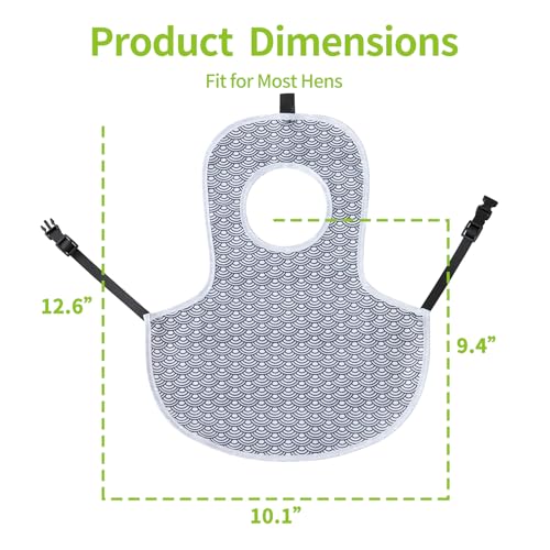 Chicken Saddles 3 Pack with Buckle Straps - Adjustable Hen Aprons for Hens, Secure & Easy-On Chicken Vest for Broody Molting Chickens, Feather Protection Armor(Cloud) - color: Cloud