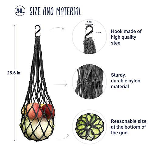 Chicken Vegetable String Bag, Poultry Fruit Holder Chicken Cabbage Feeder Treat Feeding Tool with Hook for Hens Coop Toy for Hen Goose Duck Large Birds (Black) - color: Black