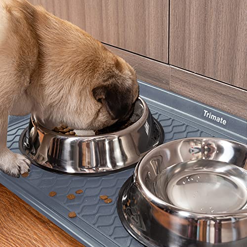 Boot Tray Extra Large 40"x20" - All-Weather, Multi-Purpose | Water-resistant recycled polypropylene, 1.25" raised edges – ideal for mudroom, entryway, garage, pet feeding mat or potted - style: Grey