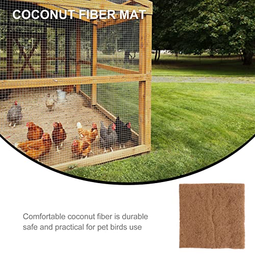 HANABASS 1pc Coconut Fiber Hatching Mat for Poultry Nesting and Incubation Moisture-Absorbing Cushion Natural Dust Coconut Strainer for Chickens and Pet Birds
