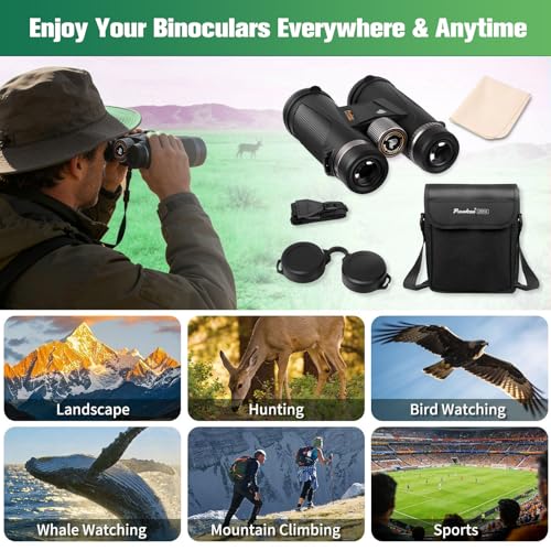 20x55 Binoculars for Adults High Powered,with Phone Adapter | Large View Waterproof Optics with Clear Low Light Vision, Easy Focus for Hunting, Bird Watching, Concerts, Sports - color: Dark