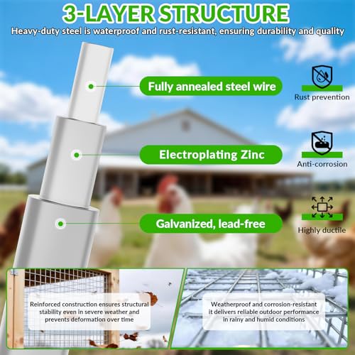 Welded Wire Fence 1/2‘’x 1/2‘’ 6ft x 100 ft,Vinyl Coated Welded Wire Mesh Roll,16GA Heavy Duty Galvanized Chicken Wire Fencing, Hardware Cloth for Yard Vegetable Protection Goat & Poultry Netting - size: 6' x 100'-16 Gauge(Silver)