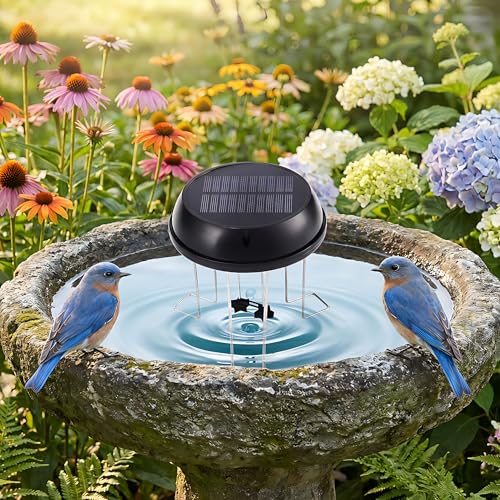 Bird Bath Solar Water Wiggler, Stainless Steel Swing Bubbler, Solar Water Circulator for Garden Pond & Landscape Pool