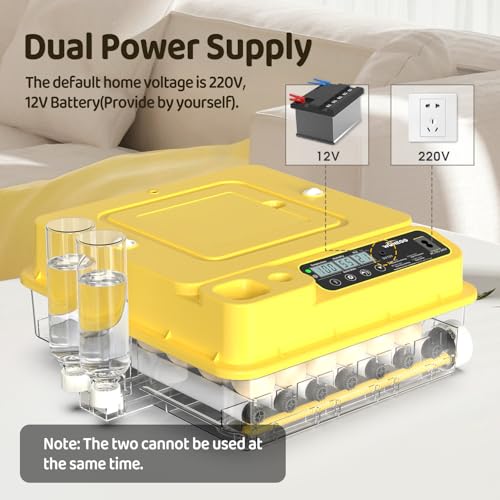 Egg Incubator 36 Eggs Incubators for Hatching Eggs Chicken Egg Incubator with Automatic Egg Turning and Humidity Display, Temperature Control Incubation Day Counter - size: 36 eggs