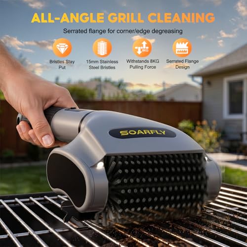 Electric Grill Brush, Wireless Grill Cleaner BBQ Cleaning Brush Kit