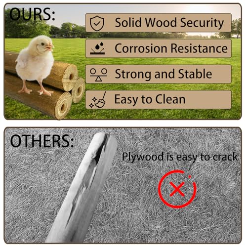 Chicken Perch 3 Pack Chick Toys Wooden Roosting Bar Chicken Coop Accessories for Brooder Training Perch for Baby Chick, Bird Parrot Easy to Assemble and Clean