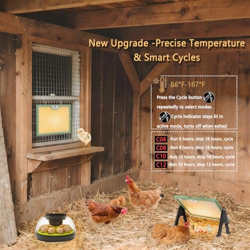 Chick Brooder Heater Plate with Digital Temperature Control, Chicken Coop Heater for Chicks & Ducklings, LED Display, Remote Control, Adjustable Angle, 86°F–167°F Heating Plate - color: Green