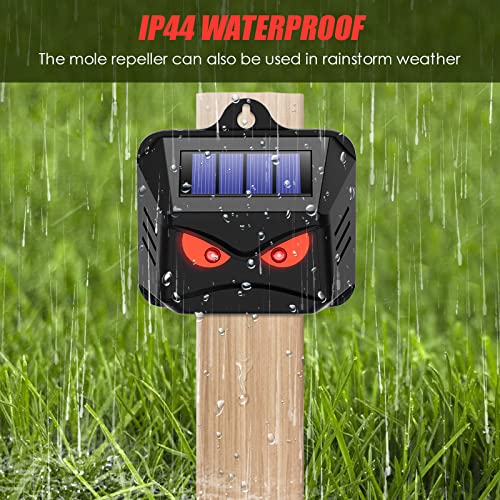 Solar Predator Eyes Nocturnal Animal Repellent Outdoor, Auto Activate Predator Deterrent Lights for Coyote Skunk Deer Fox Raccoon, Nocturnal Repeller Guard for Chicken Coop Yard Garden Farm, 4 Pack