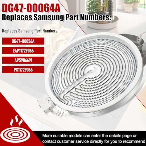 DG47-00064A DG47-00056A Compatible With Samsung Stove 9/12in Dual Element | DG47-00064A DG47-00056A, EAP11729066 AP5986691 PS11729066, OEM Home Upgrade, Electric Range Replacement, Surface Element - style: DG47-00064A