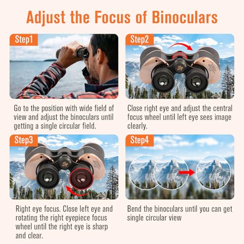 20x50 Binoculars for Adults, Binoculars HD High Powered Professionalfor Bird Watching Travel Stargazing Concerts Outdoor Sports-BAK4 Prism FMC Lens,Waterproof, Fogproof with Phone Adapter