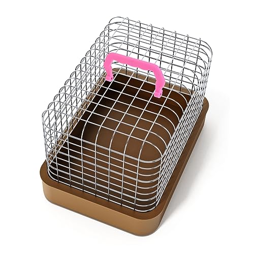 Angoily 30pcs Portable Detachable Plastic Bird Cage Handle Lightweight and Easy to Install Pet Cage Lifting Handles for Convenient Carrying and Replacement for Pets - color: Pinkx3pcs, size: 11x6cmx3pcs