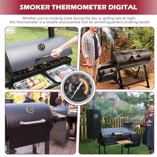 3695528R06 Grill Thermometer Fit for Oklahoma Joe's Smoker | 2 Pack Temperature Gauge BBQ Thermometer Gauge for Smoker Oven and Charcoal Gas Grills, 13/16-inch Accessories - size: 2 Pack