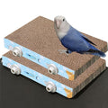 2Pcs 7.4in Paper Bird Toys, Bird Platform, Parrot Toy, Help Birds Clean Beak, Release Stress, Reduce Boredom - Suitable for Macaws, Small Parakeets, and Other Small to Medium-Sized Pet Birds - size: A