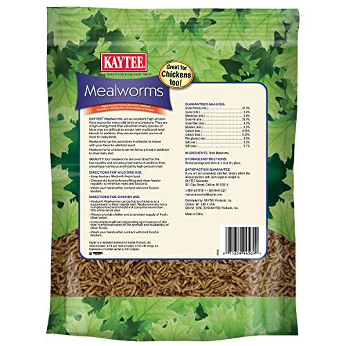 Kaytee Wild Bird Food Mealworms For Bluebirds, Wrens, Robins, Chickadees, Woodpeckers, Cardinals & Chickens, 17.6 Ounce - size: 1.1 Pound (Pack of 1)