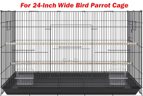 New Natural Wood Perches for Bird Cage, Many Sizes (24") - size: 24"