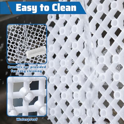 Chicken Coop Ground Pads, 9 Pack Chicken Coop Walking Pads Raise Above Ground Avoid Water and Moisture,Plastic Chicken Coop Mats Fits for Chicken Active or Eating Area,Chicken Coop Accessories
