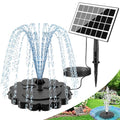 SZMP 3.5W Solar Fountain Pump, All-Glass Panel Solar Water Pump Kit with Stake & 4 Anti-Drift Rods, 9.8FT Cable 8 Nozzles for Bird Bath, Garden, Backyard, Fish Tank