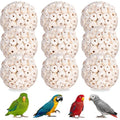 9 Pack Bird Toy Sola Balls, Natural Parrot Soft Chew Shredding & Foraging Toy, Bird Foot Balls for Cockatiel Conure Quaker Budgie Parakeet Bunny Guinea Pig Chinchilla Rabbit - size: 9