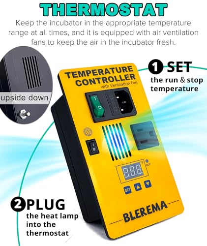 Puppy Incubator with Temperature Control & Ventilation Fan, Dual-Heating Modules (Pad+Lamp) and Oxygen Tube, Incubator for Puppy/Kitten | Brooder for Dogs, Chicks, Birds & Newborn Critters (55L)