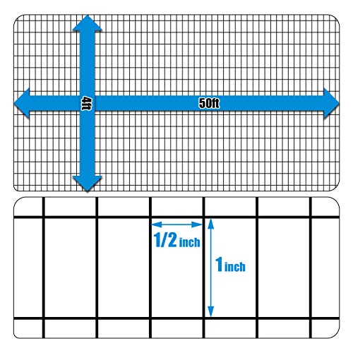 Fencer Wire 16 Gauge Black Vinyl Coated Welded Wire Mesh Size 0.5 inch by 1 inch (4 ft. x 50 ft.) - size: 4 ft. x 50 ft.